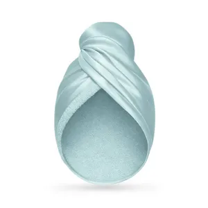 Шовковий тюрбан Блакитний