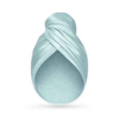 Шовковий тюрбан Блакитний