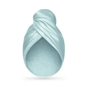 Шовковий тюрбан Блакитний