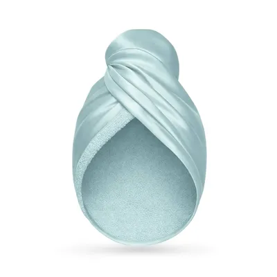 Шовковий тюрбан Блакитний