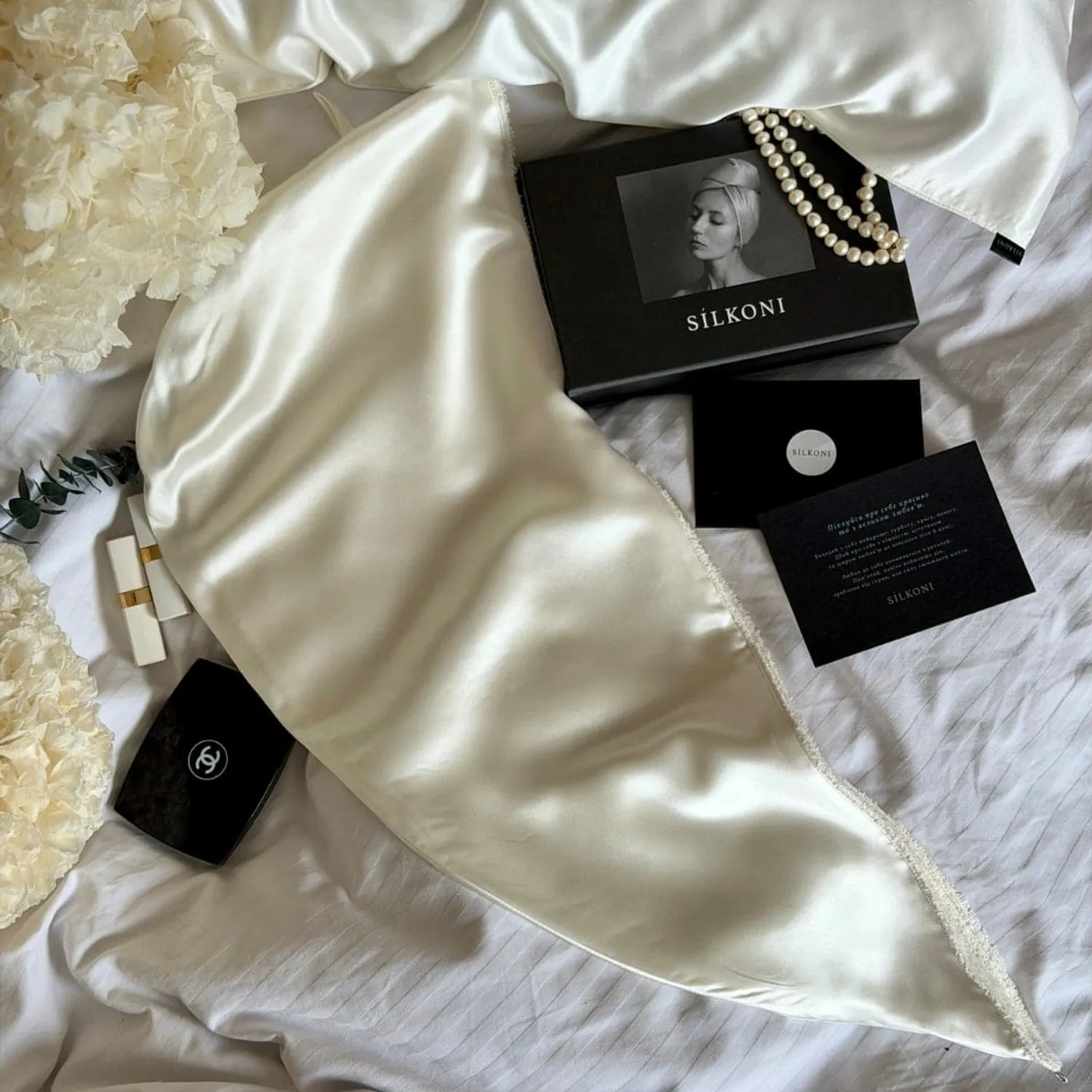 Шовковий тюрбан Айворі - фото 4