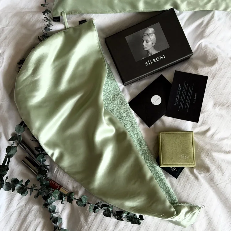 Шовковий тюрбан Трав'яний - фото 2