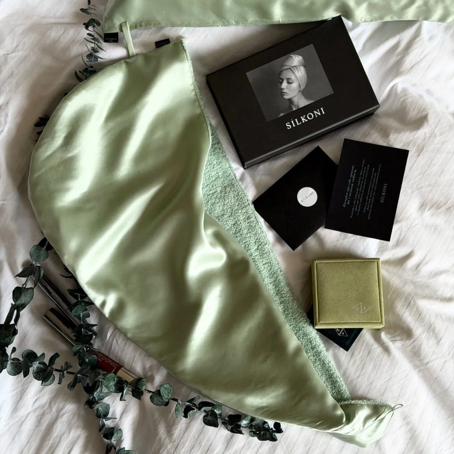 Шовковий тюрбан Трав'яний - фото 2